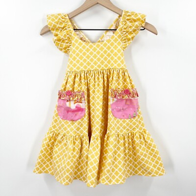 #ad Eleanor Rose Serena Swan Lake Princess Yellow Dress Girls 5 6