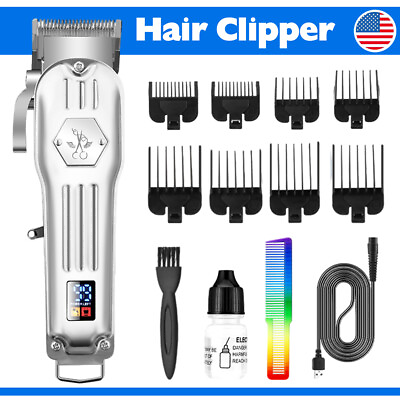 #ad Professional Cordless Hair Clipper for Men Hair Beard Trimmer Quiet Home Barber