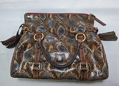 #ad Dooney amp; Bourke Python Embossed Florentine Satchel Handbag Limited Edition Large