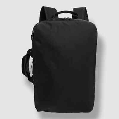 $120 ALFANI Men#x27;s Black Nylon 3 Way Backpack Shoulder Duffle Messenger Daybag