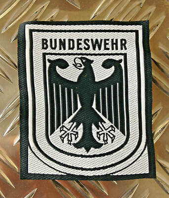 #ad BUNDESWEHR Patch Genuine German Army Black and White. Patches Badges x 50 NEW