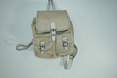 #ad #ad Coach Tan Nylon Double Pocket Drawstring Women#x27;s Backpack Purse Bag 6258
