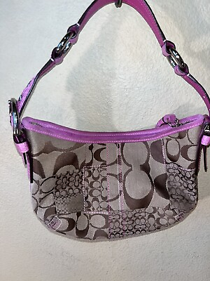 Coach Signature Patch Small Hobo #3680 $59.00
