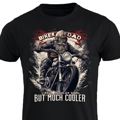 #ad Biker Dad Like A Regular Dad But Much Cooler Motorcycle T shirt Father#x27;s Day Tee