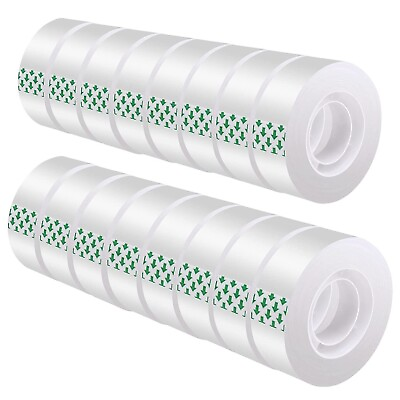 #ad #ad Clear Transparent Tape Rolls 3 4quot; x 1000quot; Dispenser Refill 16 Tape Rolls