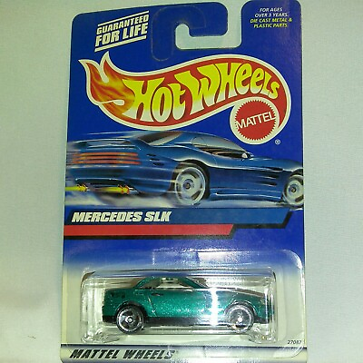 #ad Mattel Hot Wheels Mercedes SLK #120 2000 Green Metal Flake Automotive