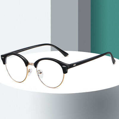 #ad Mens Womens Round Glasses Frames Blue Light Blocking Eyeglasses Frames RX able