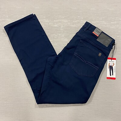 #ad Buffalo SAM Navy Blue Denim Jeans Pants Men#x27;s Size 34 x 32 Slim Fit Straight Leg