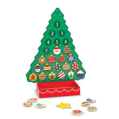 #ad Countdown to Christmas Wooden Advent Calendar Magnetic Tree 25 Magnets