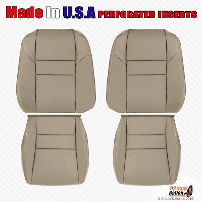 #ad 2006 2007 2008 FITS Acura TSX Driver Passenger Perforated Leather Seat Cover Tan
