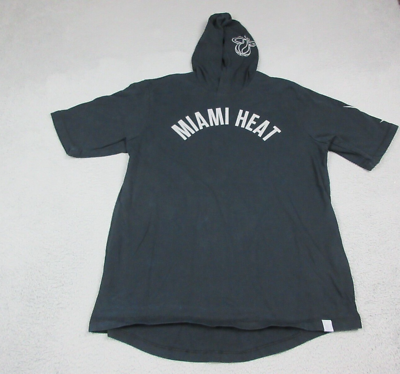 #ad Miami Heat Shirt Mens Adult Extra Large Black Hoodie NBA Basketball Nike