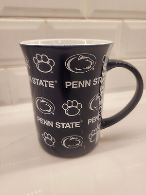#ad NEW NCAA Penn State Nittany Lions Blue amp; White Logo#x27;d Ceramic Coffee Mug