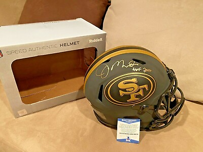 #ad Joe Montana Signed Eclipse 49ers Authentic Full Size Helmet Beckett Ins HOF 2000
