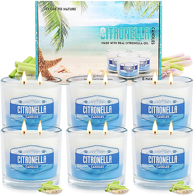 #ad Citronella Candles Outdoor Large Citronella Candles for Patio 6 Pack 60 Oz Sum