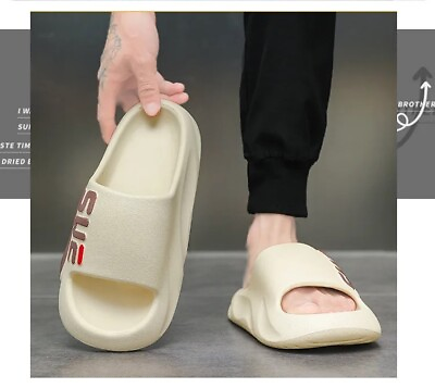 #ad Fashion Side New EVA Soft Thick Sole Summer Men#x27;s Sliders