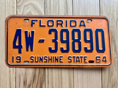 #ad 1964 Florida License Plate