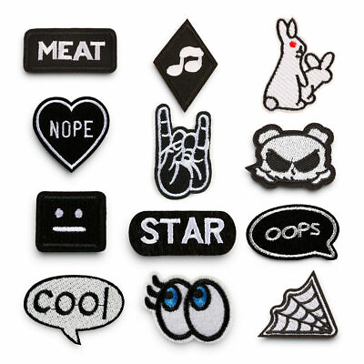 #ad Small Patch Embroidery Sew On Iron On Badge Fabric Applique Craft Sticker Bag