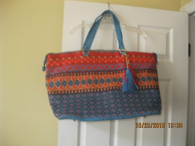 #ad Multi color beach bag purse tote suitcase carry on bag. Pretty colors