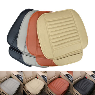 #ad PU Leather Car Front Seat Cushion Pad Protector Mat Cover Sedan Driver US SHIP