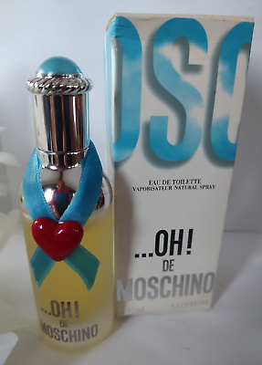 #ad Oh De Moschino By Moschino 1.5 oz 40ml Eau De Toilette Spray Vintage 90#x27;s