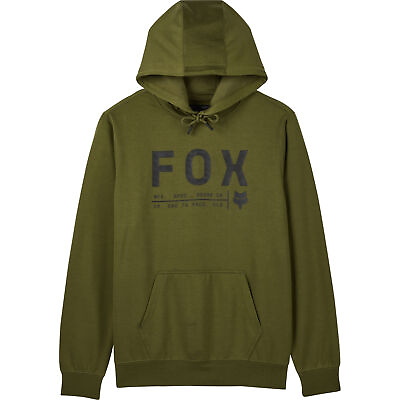 #ad Fox Racing Mens Non Stop Fleece Pullover Hoodie Long Sleeve Comfort Olive Green