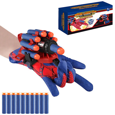 #ad Bracelet Spider Launcher Spitting Jet Stickable Wall Kids Hero Wrist Toys