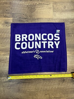 #ad Denver Broncos Country Towel Alzheimer#x27;s Association Purple Special Edition NFL