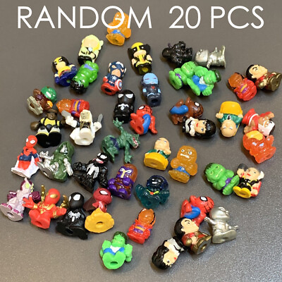 #ad Random 20pcs Squinkies Mini Figures Marvel Universe Super Heros DC Comics Toys