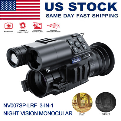 #ad FD1 3 in 1 Front Clip on Night Vision Scope Monocular Rangefinder Hunting Camera