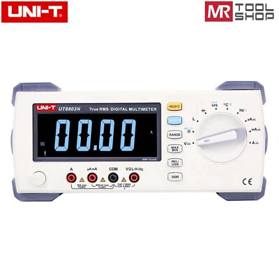 #ad UNI T Bench Digital Multimeter TRMS Auto Range DMM Temp Inductance SCR Test EBTN