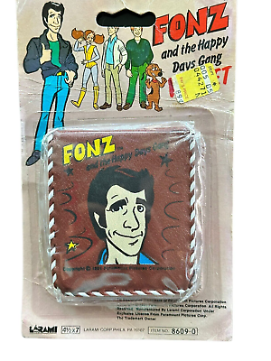 #ad VINTAGE 1981 FONZ and the Happy Days Gang Wallet NIP