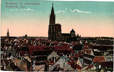 #ad Vintage Postcard City Strasbourg