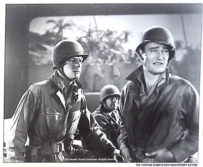 #ad JOHN WAYNE RE ISSUE THE FIGHTING SEABEES 4X5 PHOTO CARD 50TH ANNIVERSARY EDITION