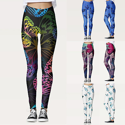 #ad Women Custom Butterflies Printed Pants Custom Leggings For Leggings Running