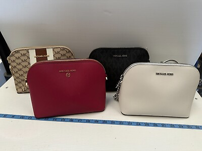 #ad NWT Michael Kors Leather Large Dome Cindy Crossbody Bag New Choice of COLOR