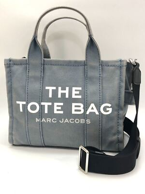 #ad MARC JACOBS The Tote Small Canvas 2WAY Handbag shoulder bag gray Logo Bag Used