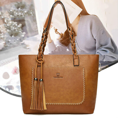 Women Faux Leather Handbags Tote Shoulder Bag Messenger Satchel Crossbody Purse $27.27