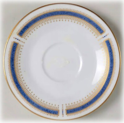 #ad SAUCER Noritake BLUE DAWN China Pattern 6611 White Blue Gold MCM 2 Available