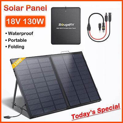 #ad 130W Portable Solar Panel Foldable Solar Charger for Generator Power Station RV