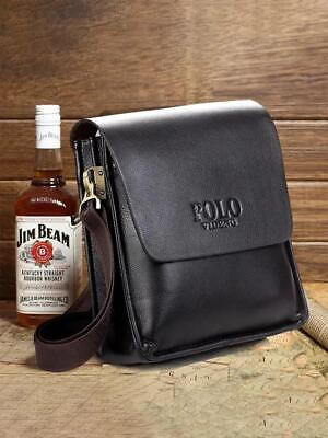 #ad Hot Men#x27;s Messenger Bag Leather Polo S Crossbody Handbags Shoulder Travel Bags
