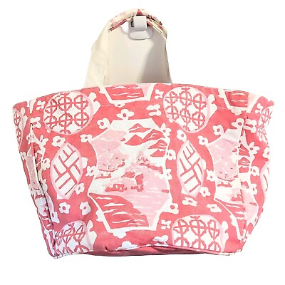 #ad #ad Dana Gibson Canton Canvas Pink Bucket Tote Bag Womens Beach Travel Cottage