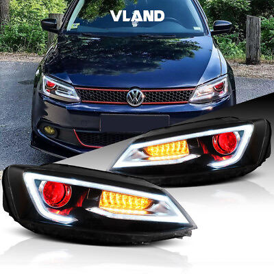 #ad For 2011 2018 VOLKSWAGEN VW JETTA LED Headlights Headlamps Demon Eyes Sequential