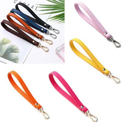 #ad #ad Replacement PU Leather Handle Wrist Strap Wristlet Solid Clutch Purse Handbag x4