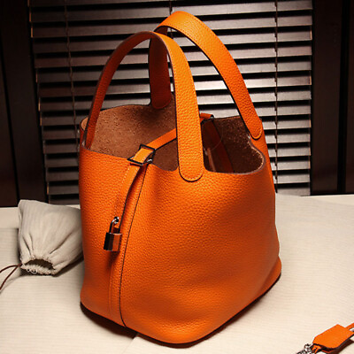 #ad Women 100% Genuine Leather Handbag Tote Shoulder Messager Bag Satchel Bucket bag