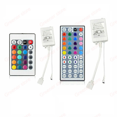 #ad MINI 24 44 Key IR Remote Controller Box 5 12V For RGB LED 3528 5050 Strip Light