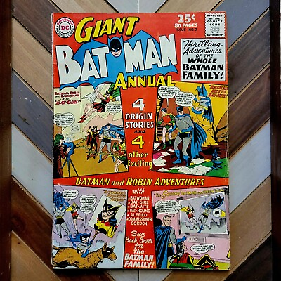 #ad BATMAN ANNUAL #7 FN DC 1964 80 page GIANT quot;Batman Familyquot; Back Cover Gallery