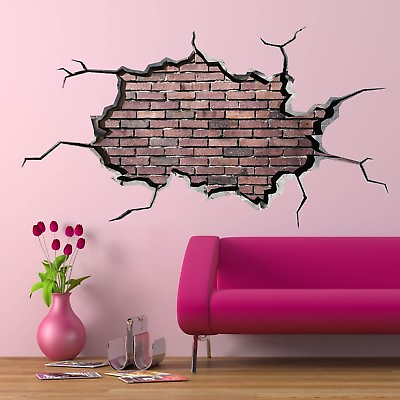 #ad BRICK WALL Art Sticker Wall Decal Removable Room Decor MySticky Room Design