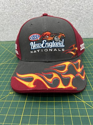 #ad 2023 NHRA DRAG RACING NEW ENGLAND NATIONALS FLAMED EMBROIDERED HAT CAP NEW