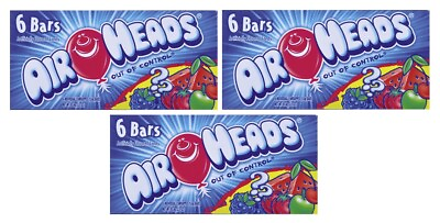 #ad 3x Airheads Theatre Box 94g 6 Individually Wrapped 16g Bars American Sweets