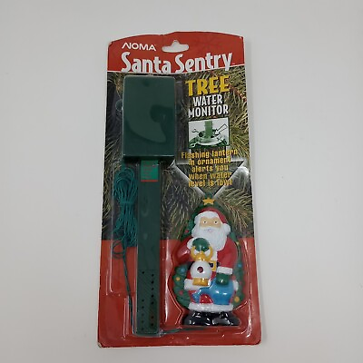 #ad Noma Santa Sentry Tree Water Monitor Christmas Ornament Flashing Light NOS